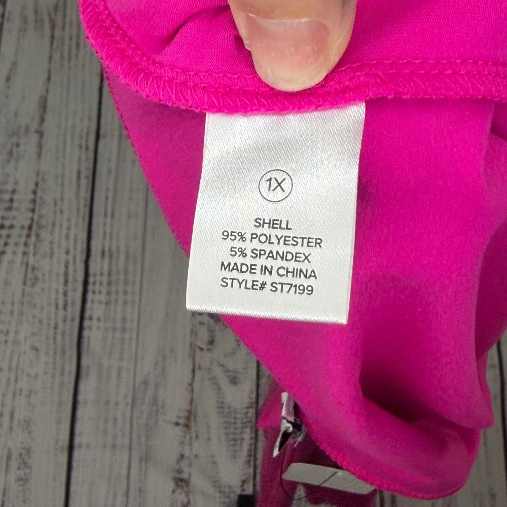 Fashion Nova Hot Pink Leggings Pants Women's 1X Polyester Spandex - Picture 3 of 4